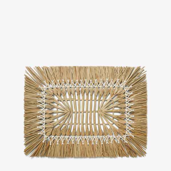 Tory Burch Rectangle Raffia Placemat, Set of 4