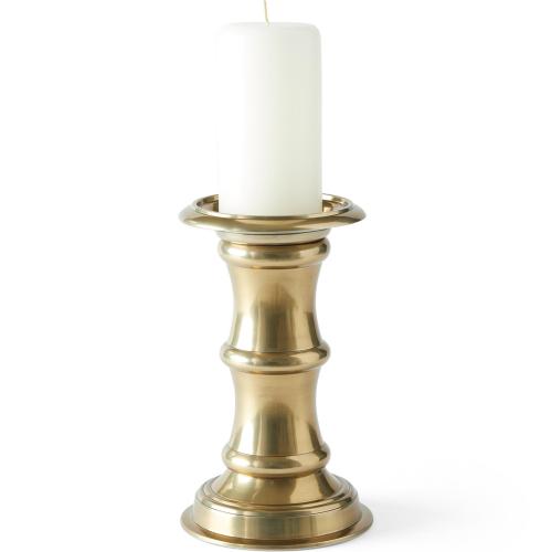 Brass Bamboo Pillar Candle Holder