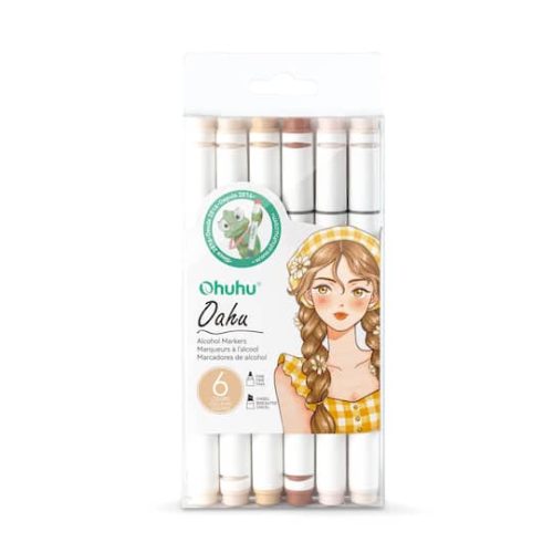 Ohuhu Oahu 6 Color Alcohol Marker Set | Chisel/Fine | Michaels
