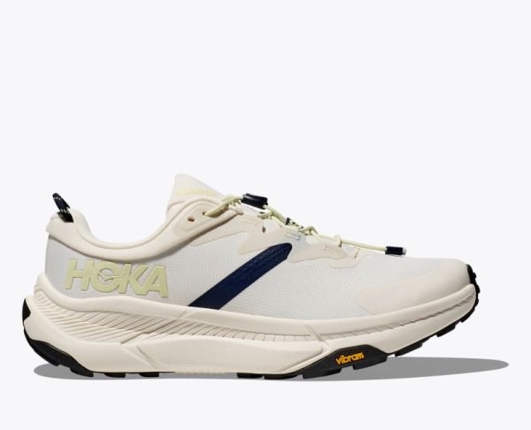 HOKA Mens Transport Shoes in Alabaster/Varsity Navy