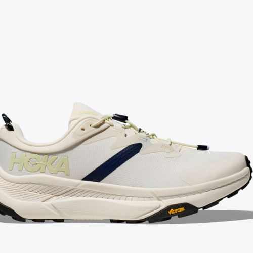 HOKA Mens Transport Shoes in Alabaster/Varsity Navy