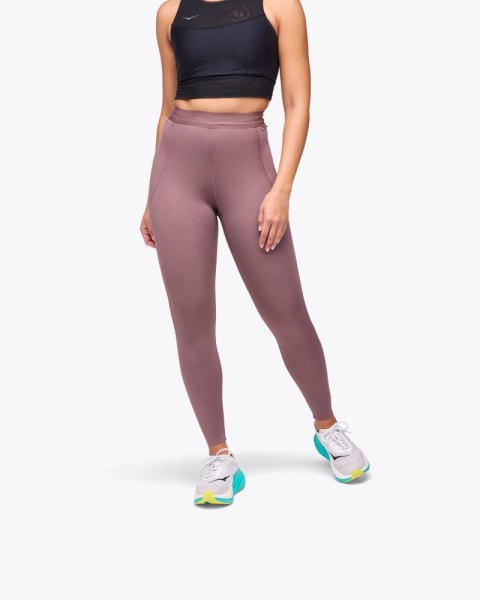 HOKA Womens Novafly Run Tights 25 in Smokey Quartz