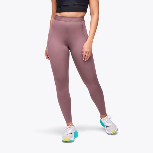 HOKA Womens Novafly Run Tights 25 in Smokey Quartz