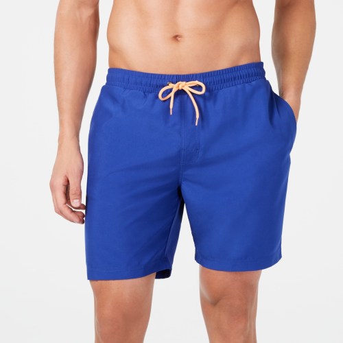 Club Room Mens Quick-Dry Performance Solid 7 Swim Trunks, Created for Macys