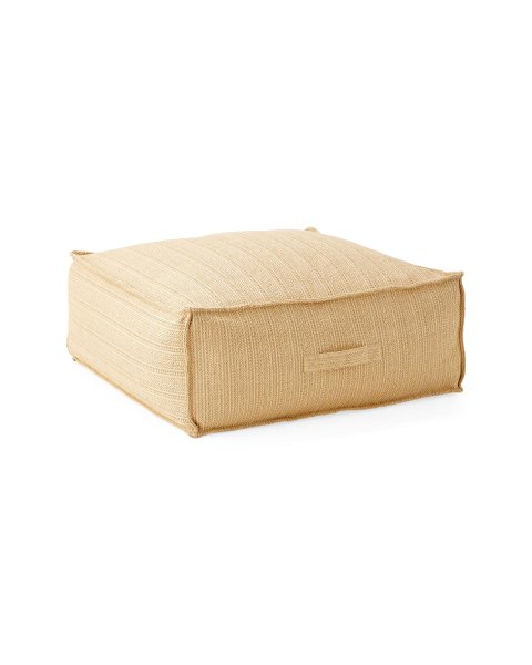 Faux Raffia Floor Cushion