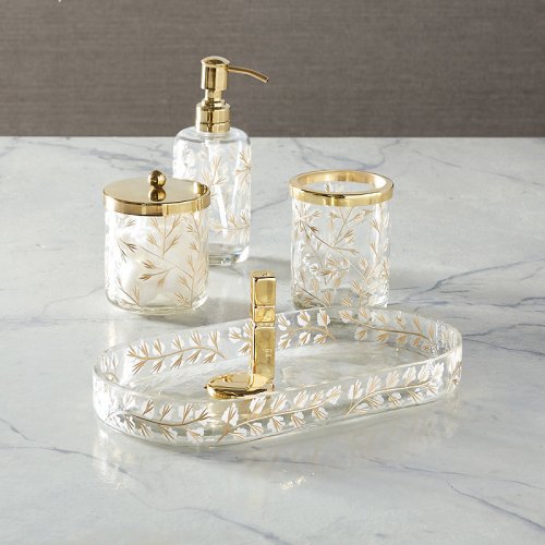 Ines Handpainted Glass Bath Accessories – Tumbler – Frontgate