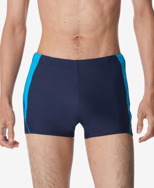 Speedo Mens Fitness Splice Stretch Upf 50+ Swim Trunks Navy /Blue