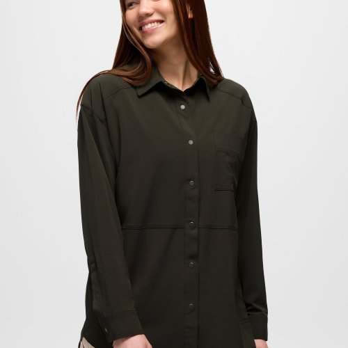 Womens prAna Railay Oversized Button Down Nori