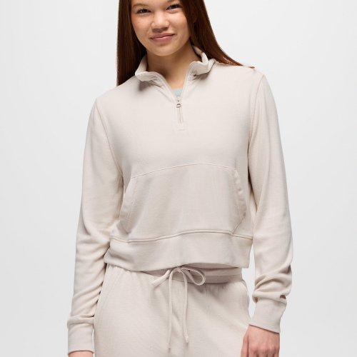 Womens prAna Willow West Half Zip Almond