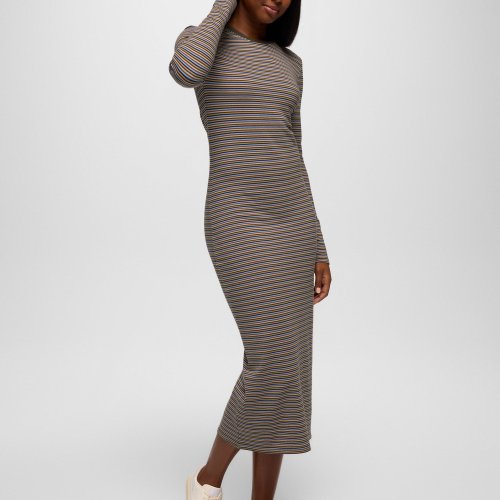Womens prAna Lotus Midi Dress Long Beach Stripe