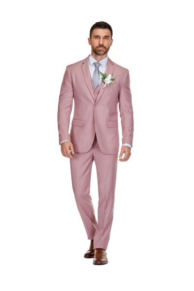 Braveman Mens 3-Piece Premium Vested 3-Piece Slim Fit Suit