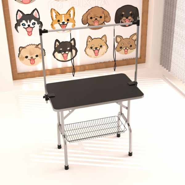 Streamdale Professional Dog Grooming Table with Arm & Noose - Black