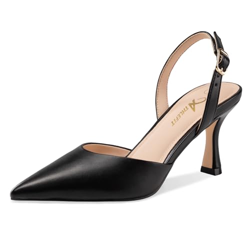 Athlefit Closed Pointed Toe Kitten Heels