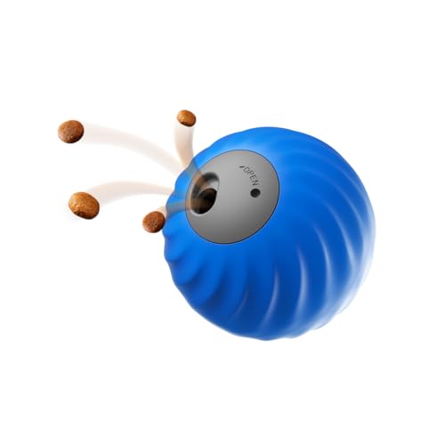 Interactive Pet Food Dispensing Ball, Electronic Treat Puzzle Toy for Cats and Small Dogs