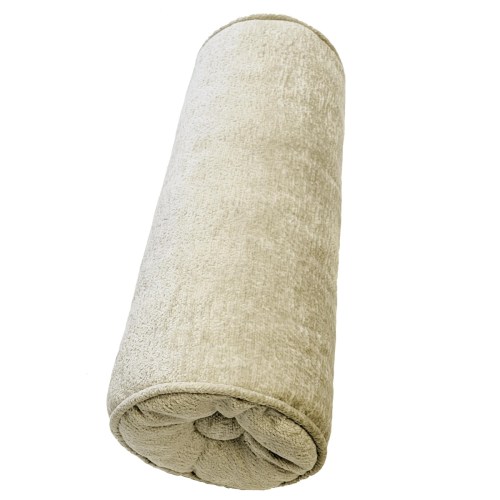 Edie@Home Delmonico Chenille Lumbar Neck Roll Decorative Pillow, 8 x 24 – Cadet