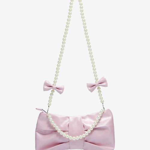 Pink Bow Pearl Shoulder Bag