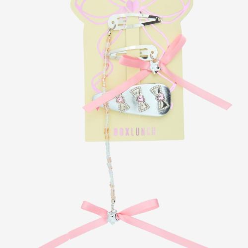 Pink Bow Charms Hair Clip Set – BoxLunch Exclusive