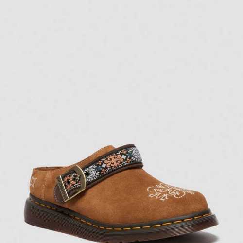 Isham suede and jacquard mules