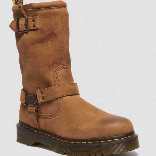 Anistone Hi Tumbled Nubuck biker boots
