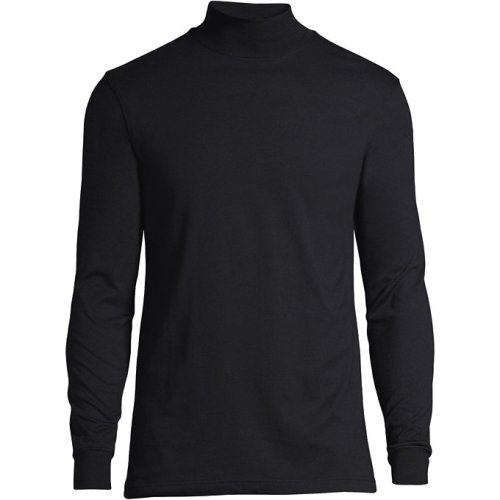Mens Super-T Mock Turtleneck Lands End Black