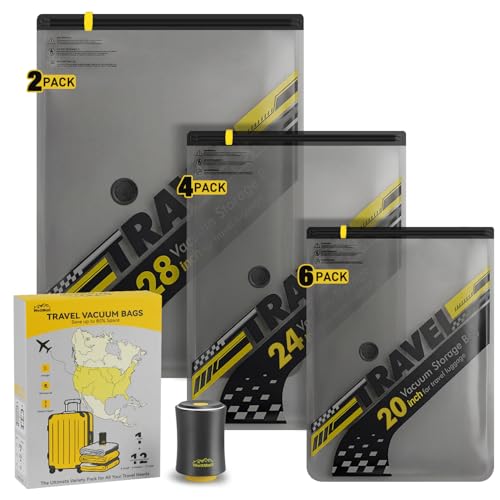 Cordless Vacuum Bags for travel – 12 Pack Rechargeable Wireless