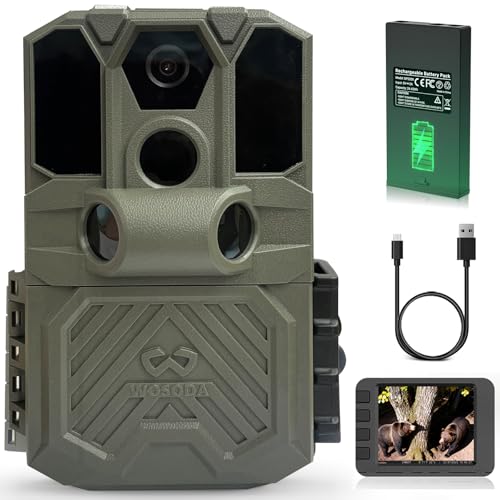 Rechargeable Trail Camera, 40MP 2K Game Cam | Wildlife Camera, Outdoor Scouting