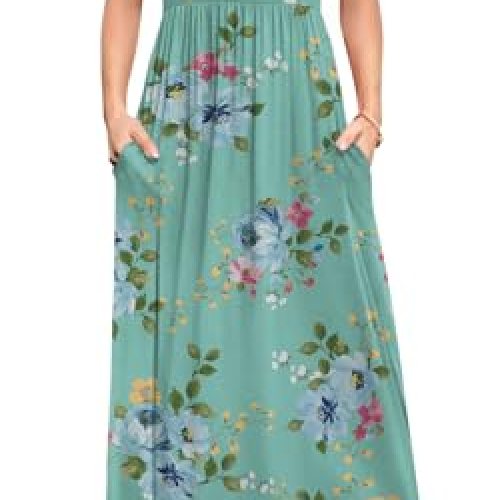 Summer Sundress, Empire Waist, Cap Sleeve, Pockets