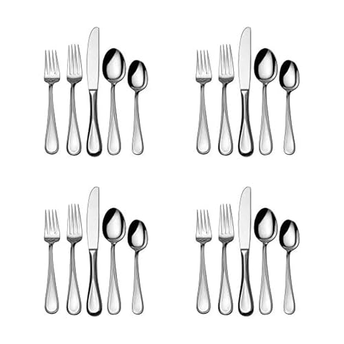 Mikasa Bravo 20-Piece 18/10 Stainless Steel Flatware Set, Service for 4