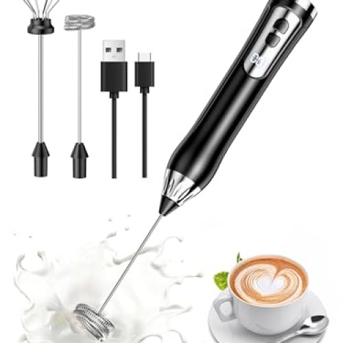 Milk Frother Handheld, Rechargeable