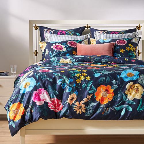 The Organic Cotton Sateen Printed Duvet Cover by Maeve