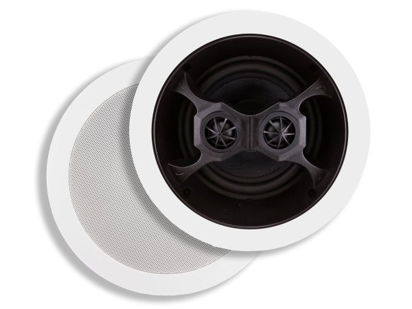 Monoprice Aria In-Ceiling Speakers, 6.5in Dual Input Stereo 3-Way (pair)
