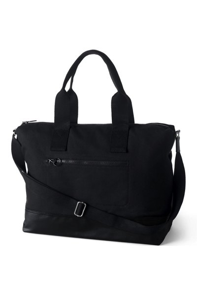 Canvas Weekender Duffle Bag - Lands End - Black