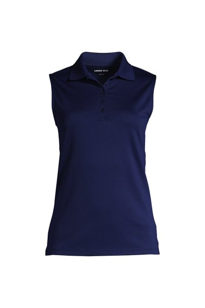 Womens Supima Cotton Polo Lands End Blue