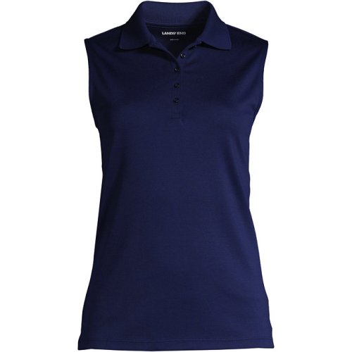 Womens Supima Cotton Polo Lands End Blue