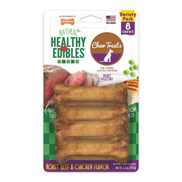 Nylabone Healthy Edibles Treats 8 Pack, Flavor: | PetSmart