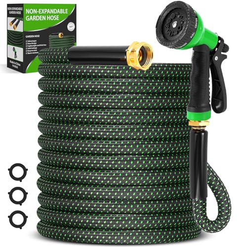Garden Hose 50ft, Non-Expanding, Lightweight, Kink Free, Sturdy