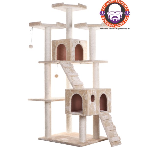 Armarkat 74-In Faux Fur And Real Wood Cat Tree, | PetSmart