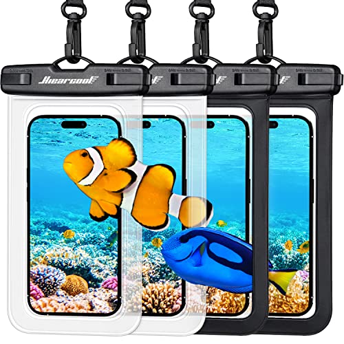 Waterproof Phone Pouch for iPhone, Cruise Travel Vacation, 4 Pack