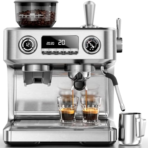 Kismile Dual Boiler Espresso Machine with Grinder