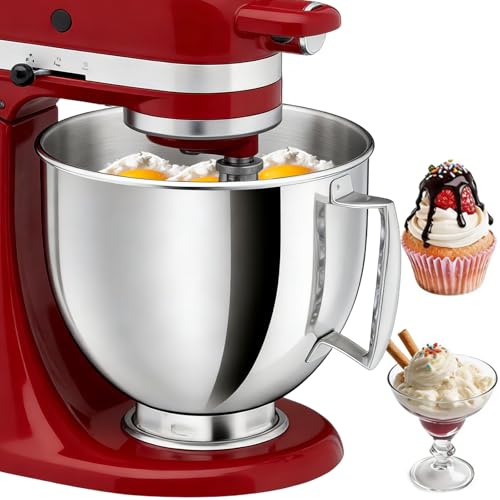 5QT Stainless Steel Mixer Bowl Compatible with KitchenAid