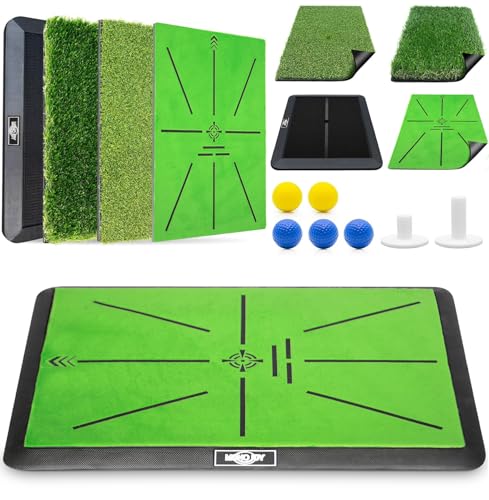 Golf Hitting Mats with Golf Tees