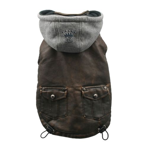 Hip Doggie Vintage Bomber Pet Jacket, Size: Large | PetSmart