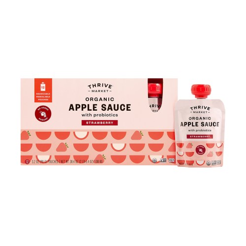 Thrive Market Organic Apple Sauce 12 x 3.2 oz pouches