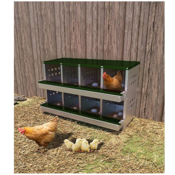 Garvee 8-Compartment Chicken Nest Box with Egg Collection Tray and 8 Fake Training Eggs Green one_size | LSHQQPHO-167CEBXO