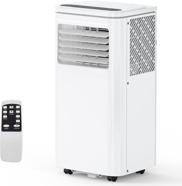 WhizMax Portable Air Conditioner - 10000 BTU Cooling - 3-in-1 Function - Cools 700 Sq Ft - 50dB Quiet - Remote Control one_size in White