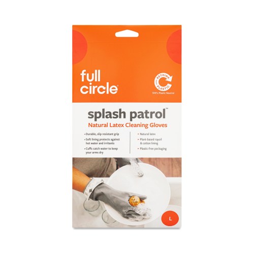 Full Circle Splash Patrol Natural Latex Cleaning Gloves 1 pair