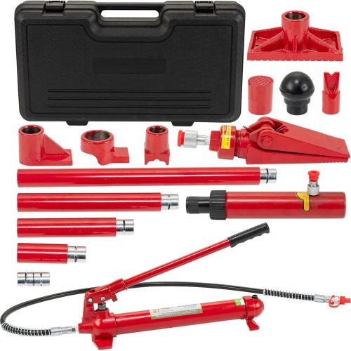 Garvee 12 Ton Porta Power Hydraulic Jack Kit8800 Lbs Multifunctional Hydraulic Jack with Oil Hose 16Pcs Portable Hydraulic Multifunctional Jack for