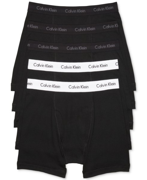 Calvin Klein Mens 5-Pack Cotton Classic Boxer Briefs Underwear