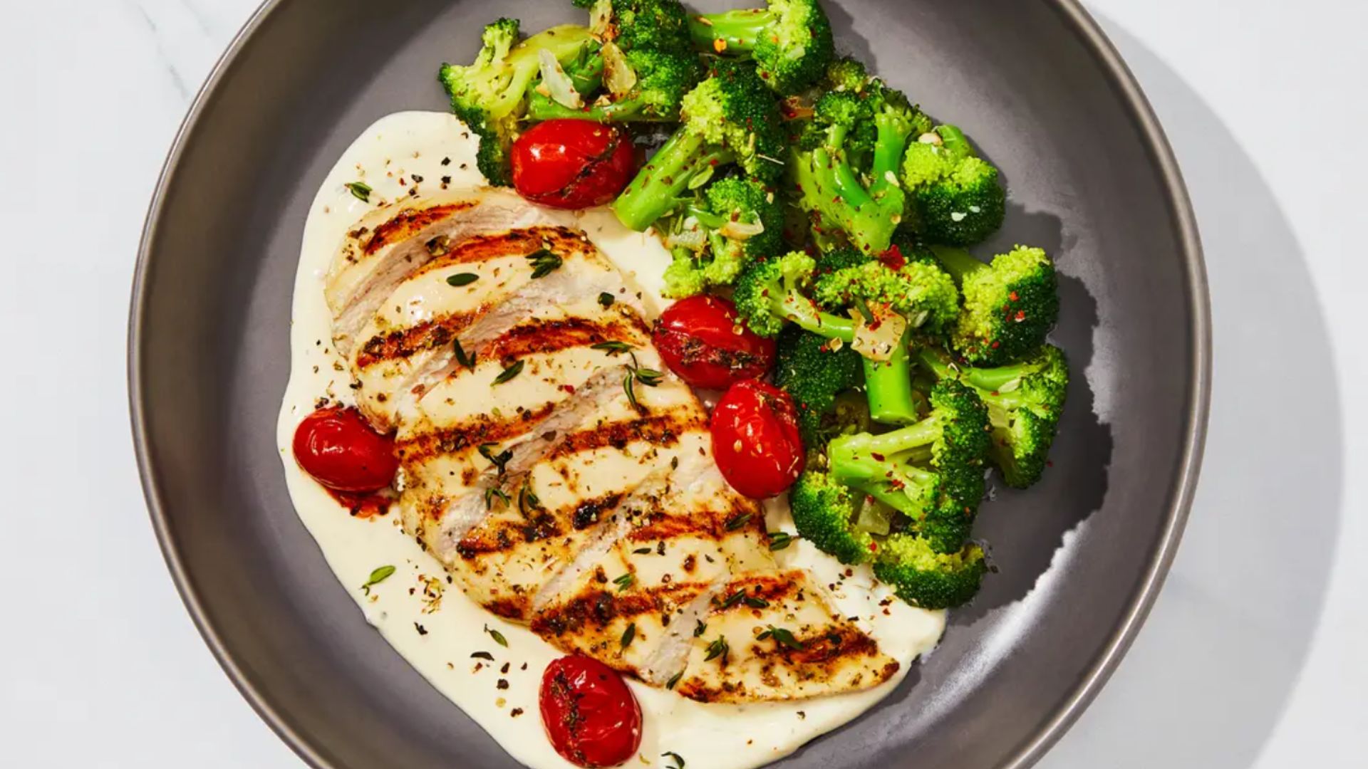 photo of creamy parmesan chicken dish from Factor