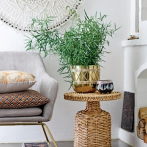 Storied Home 18 Accent Table, Natural